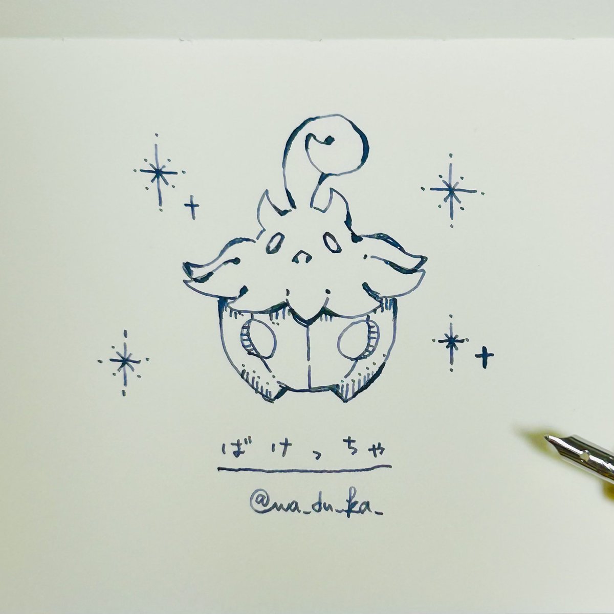 wa_du_ka_'s tweet photo. インク遊びでバケッチャ🎃 https://t.co/nVUA8awGpE