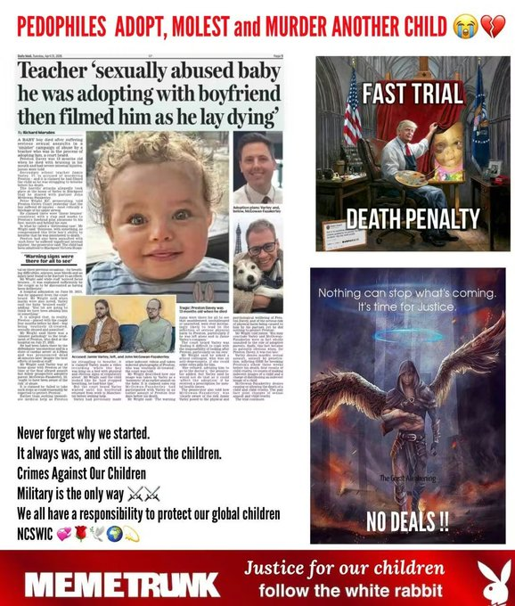 PhilomenaGrady's tweet photo. HEARTBREAKING 😭💔

Where is the public outrage at what is happening to our precious children ?

You can NO longer IGNORE the ATTROCITIES COMMITTED against OUR CHILDREN !

Never forget why we started. 
It always was, and still is about the children.

💞🌹🕊🌍💫 https://t.co/VLTBedPYdd