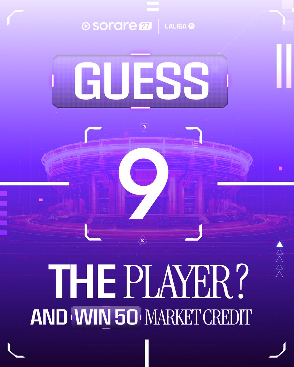 Sorare's tweet photo. 🕵️‍♂️ Guess the Player!

To win €50 in Market Credit, guess which player it is using the clues below! 👀

RT & ❤️ this post, & drop your answer + your Sorare ID in the comments

🎁 One winner will be randomly selected from the correct answers on Monday

Good luck! 🍀