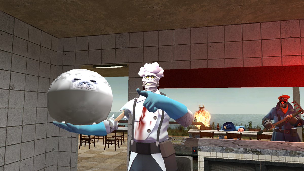 MichalLem_PL's tweet photo. Do not tuch the seal.  
@Sevenix349932 @DrFoxyTG21 
#tf2 #teamfortres2 #gmod #seal https://t.co/TuKGWcfHWw