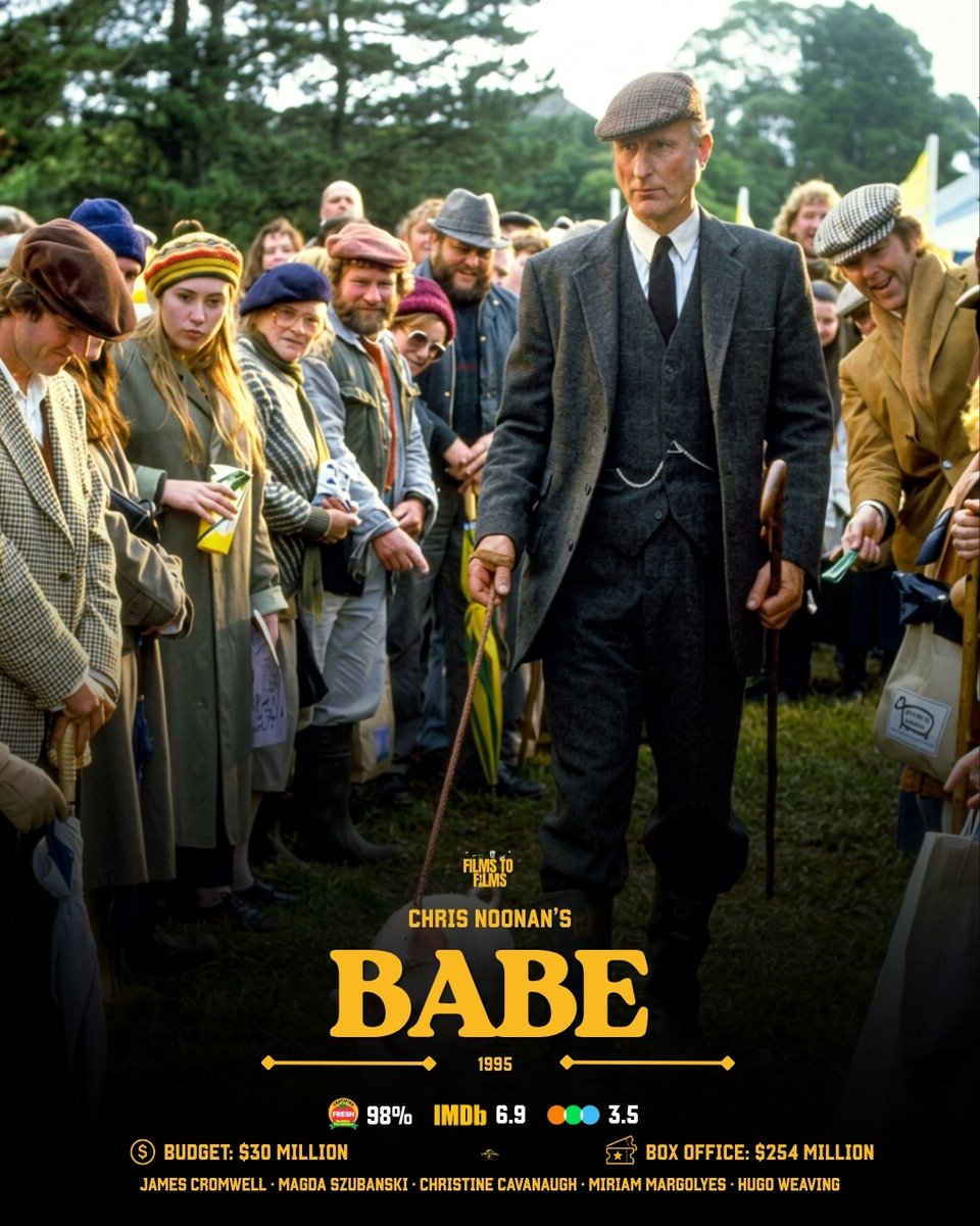 filmstofilms_'s tweet photo. "BABE" was released on this day 31 years ago. https://t.co/PeI9njqyPh