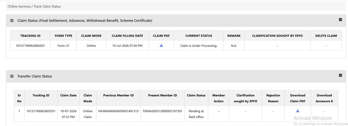 surendra230396's tweet photo. @officialepfo
@OfficeOf_MM
@PMOIndia @Dev_Fadnavis @narendramodi @RoEpfo 
I applied for pf advance on 10th July still its under process. pls approve my claim asap.  
UAN number:101317499638 
TRACKING ID : 10131749963806501 and 10131749963805551
PG GREIVANCE: MOLBR/E/2026/0167322 https://t.co/oxf47aXRHQ