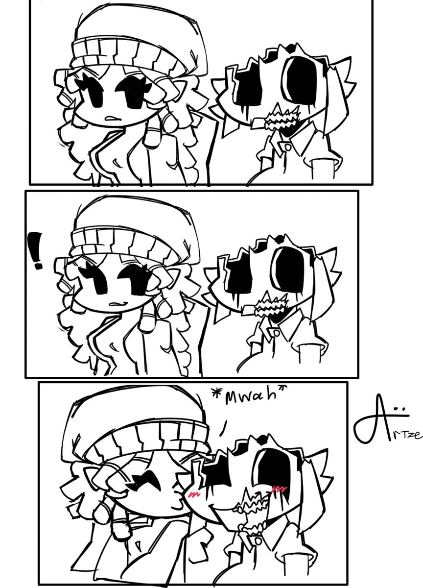 Artze_Lol's tweet photo. Their love perseveres through everything 
(This comic looks like shit Ik)
#cabinetofnovelties #hypnoslullaby https://t.co/XuuFneydLq