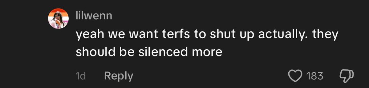 anonylesmar's tweet photo. “We want women that don’t bend to men to shut up! They should be silenced more” with a lesbian flag😂😂😂 https://t.co/8j0rejDhGF