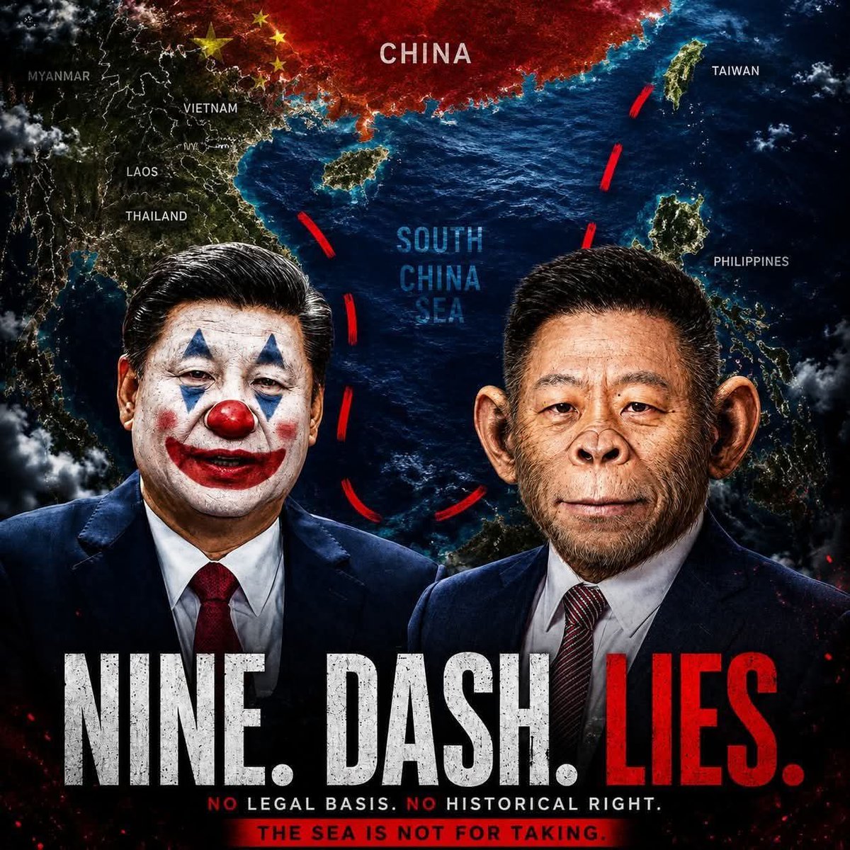 Smitndti's tweet photo. @Wotunkanri @BRPSierraMadre China the Expansionist Monkeys are crying like a Loser Bitch Monkeys on Social Media  cause Chinese Monkeys have no legal claim to present and the 9 Dash Lies of China Monkeys was  rejected by UNCLOS and all countries. 😂😂😂LOSER https://t.co/t5RtG7CDJU