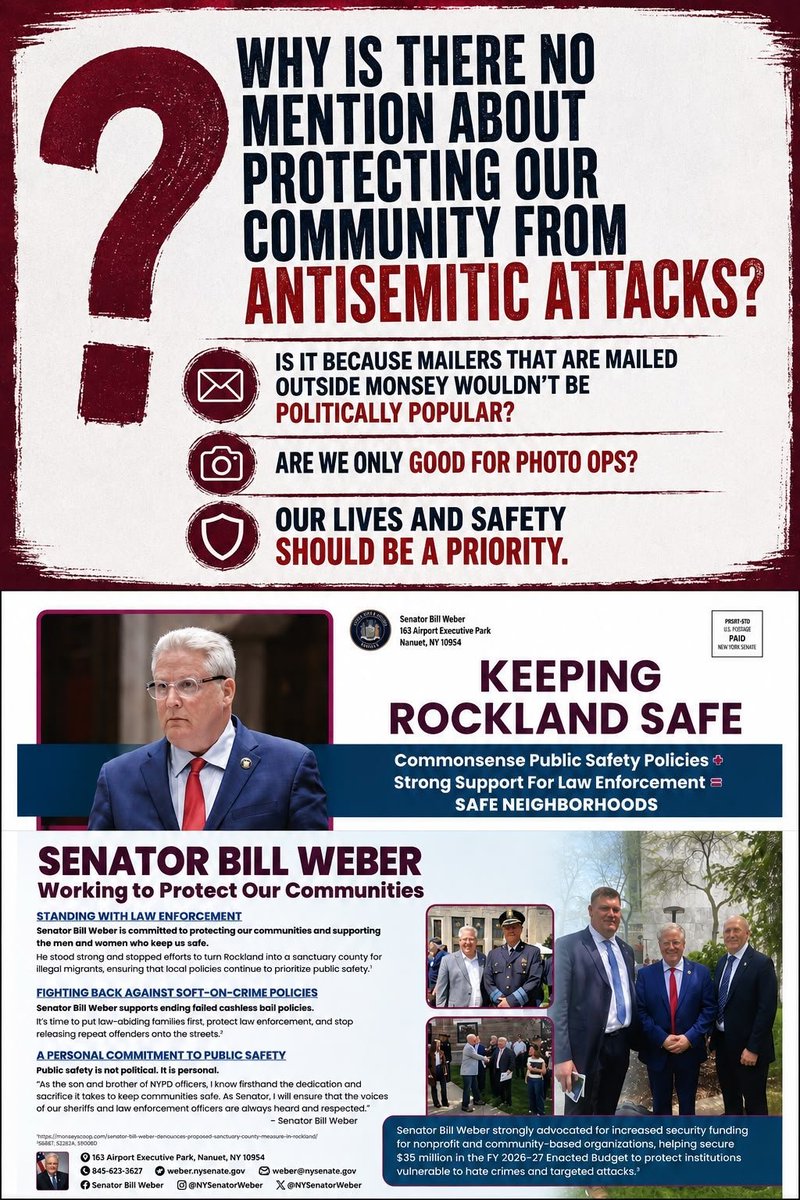 GOP4Rand's tweet photo. Public safety should never be selective. Every community deserves to know where its elected officials stand against antisemitism and hate. Leadership means addressing the concerns of all constituents—not just the ones that are politically convenient.
#StandAgainstAntisemitism https://t.co/2hyuBDFsBw