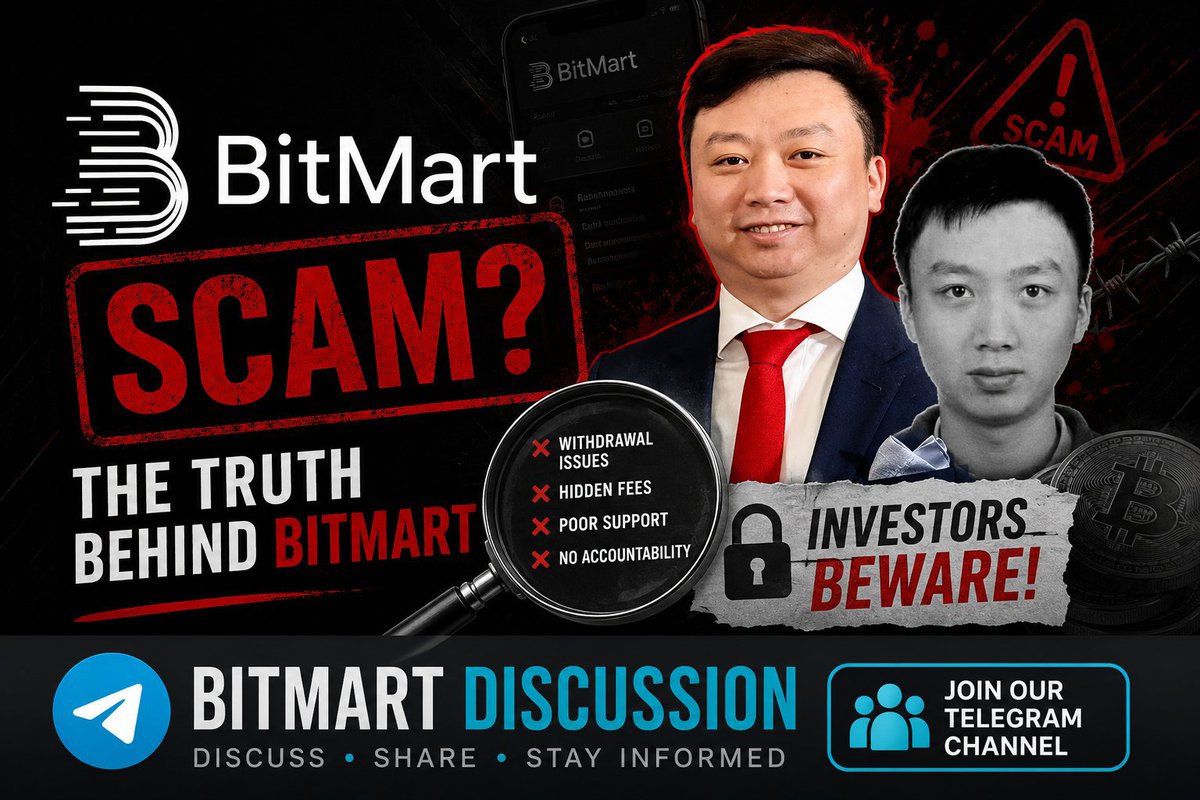 CCWCryptos's tweet photo. 🚨 This is a crisis for the crypto industry.

BitMart users have been left waiting for their withdrawals with no clear timeline, no meaningful communication, and no transparency.

If anyone in BitMart's leadership has answers, they must come forward now. If any industry partners or relevant parties have information that could help users understand the situation, they should not remain silent.

Trust is earned through transparency—not silence.

Every delayed withdrawal damages confidence in the entire crypto ecosystem. Users deserve immediate answers, regular updates, and access to their funds as soon as possible.

We will continue to demand transparency, accountability, and fair treatment for every affected user.
@BitMartExchange
@BitMart_SA 
@sheldonbitmart
@cz_binance
@binance

For Discussions join Telegram channel: https://t.co/BRwVZ0g8lO

#Crypto #Transparency #Accountability #Withdrawals #bitmartscam 
#bitmart