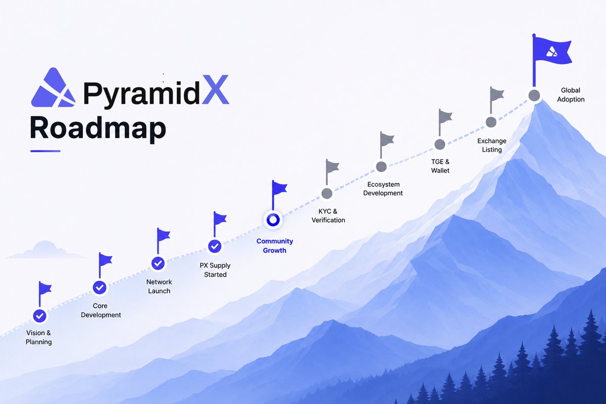 px__network's tweet photo. PX Network Roadmap Update

Building a strong blockchain ecosystem requires clear milestones and steady progress. Our roadmap reflects the long-term vision of PX Network and the steps ahead.

The Future of Digital Assets.

#PXNetwork #PyramidX #Blockchain #Web3 https://t.co/W6a7r3yNog