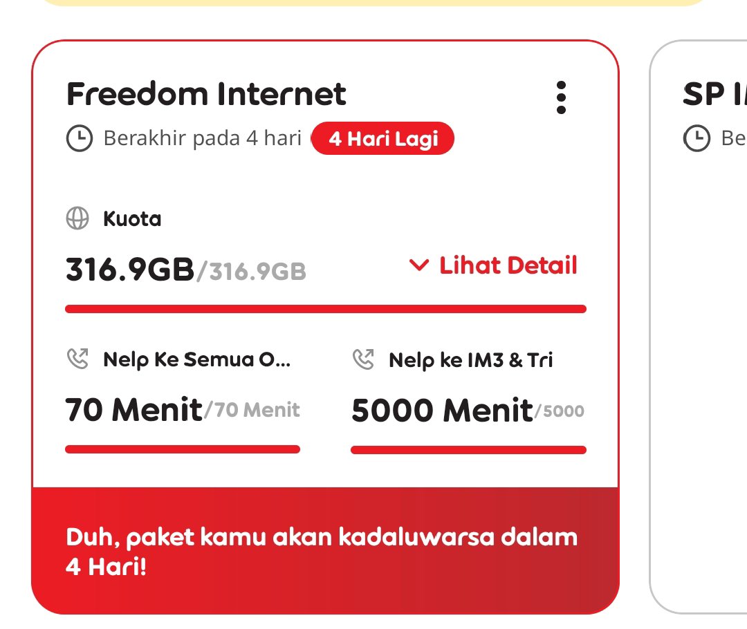 CatatanSi_YP's tweet photo. Minnnn..
Ini ga bisa beli masa aktif aja apa?? sayang bgt Ya Allah kuota nya
#indosat #kuota 
@indosatim3 https://t.co/RlUZoZhVG0