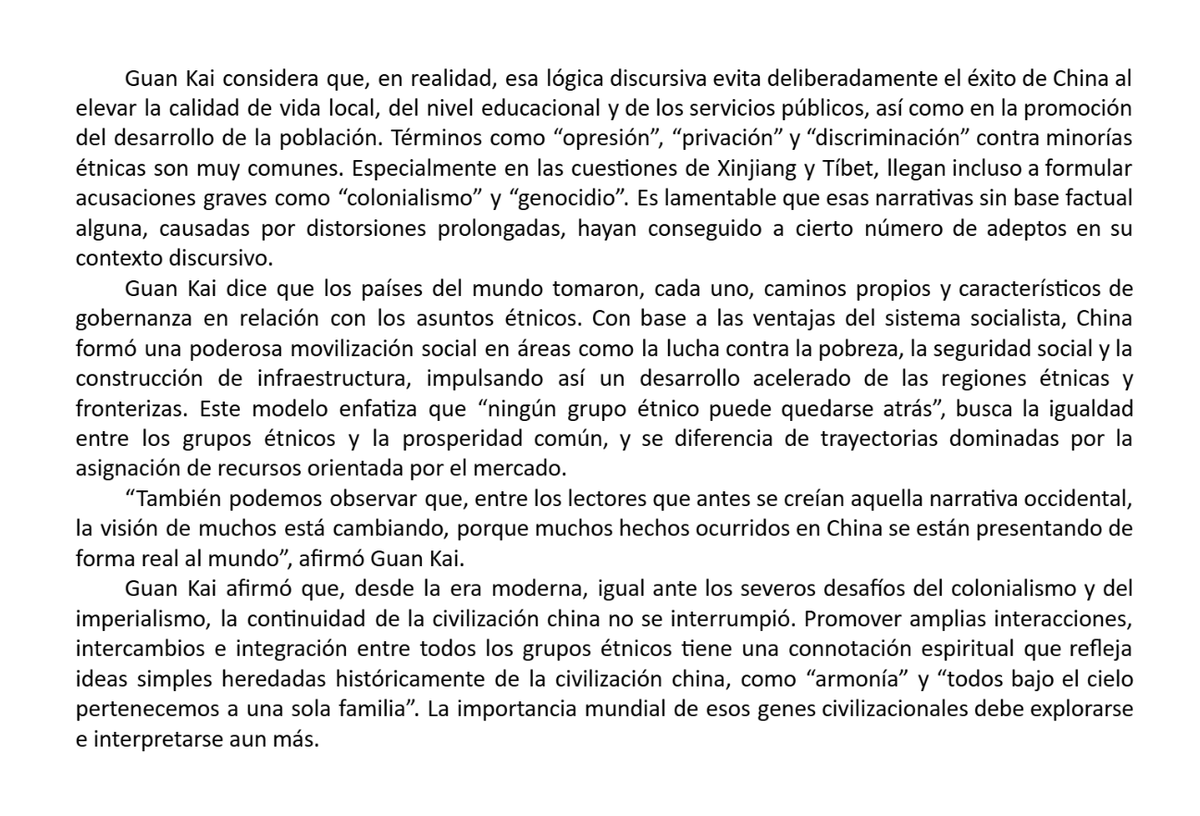 hoy_chile's tweet photo. 【Columna WE TALK】
Guan Kai: cómo Occidente usa los derechos humanos como excusa para difamar la política étnica de China – solo con etiquetas, sin compromiso con la verdad #China #Etnias #Medios #Sesgos #Desinformación https://t.co/HcEnFVYBWa