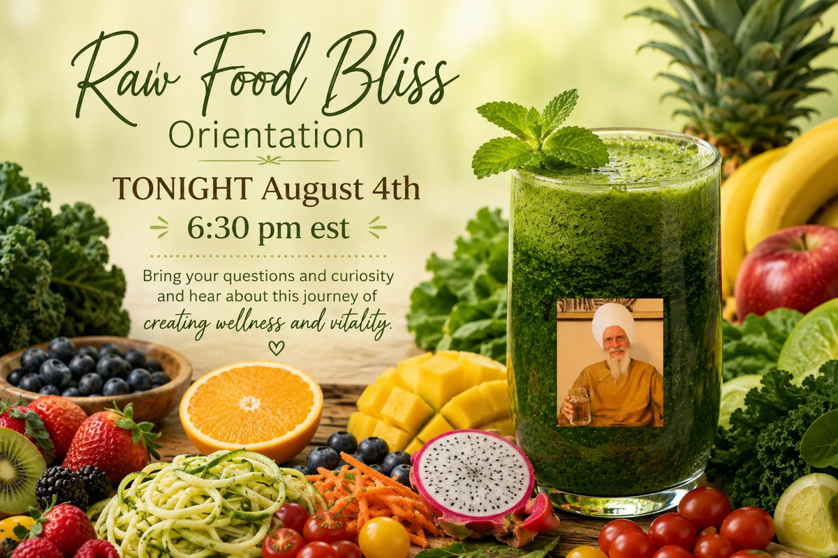 khalsahealing's tweet photo. Bring your open mind and curiosity to this enjoyable conversation about healthy eating and creating a lifestyle that evolves our relationship to food and beverages.  Tonight August 4th 6:30 pm est

https://t.co/5Oo4Eoe0Cw...
Pay by August 4th $135.

https://t.co/soRL82hHno https://t.co/z6ayorLYI1