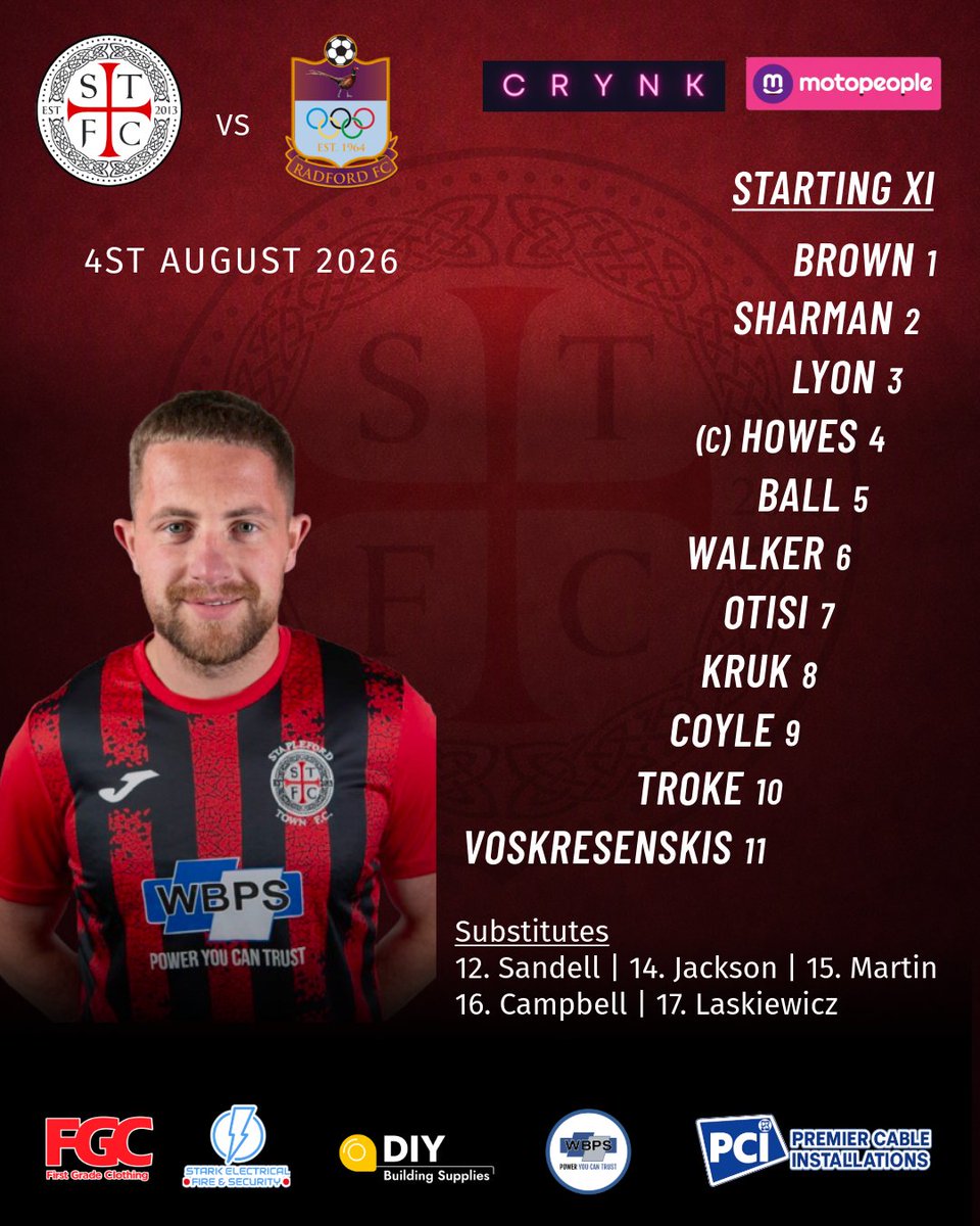 STFCseniors's tweet photo. Here is how the Saxons line up to face Radford

#UpTheStabbo https://t.co/OCTEVWgmLj