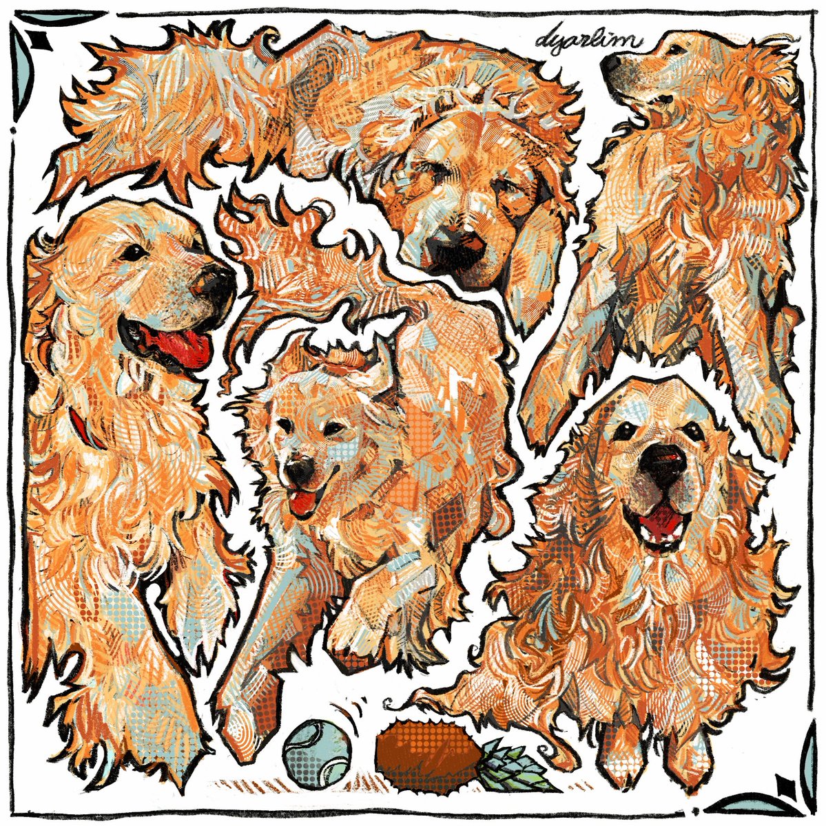 dyarlim's tweet photo. The Golden retriever people have told me was too orange 🏆 https://t.co/4ePjLB1gFB