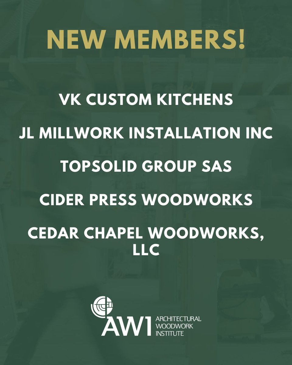 AWInational's tweet photo. Two cool things about today: 1) It's National Chocolate Chip Cookie Day. 2) We get to welcome our newest AWI members!!
Welcome and thank you for being part of the AWI Family!! Let's do great things together!
#awiforward #awimembers #newmembers #woodwork #trust #elite https://t.co/21HS5LkLhC