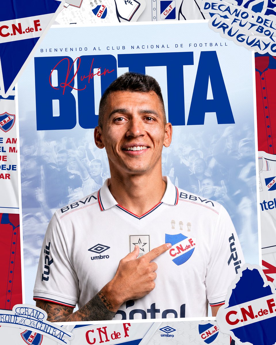 Nacional's tweet photo. ¡Bienvenido a Nacional, Rubén! 🔵⚪️🔴 https://t.co/6E3fvle6M0