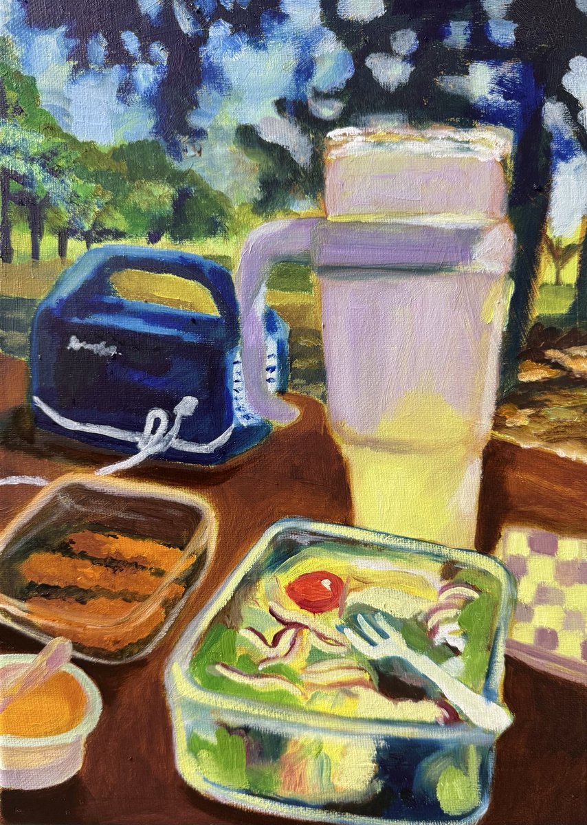 hayleekoo's tweet photo. Summer picnic 🧺 

Oil on canvas 
235x330mm 

햇볕 아래 여름 피크닉의 기억
따사롭고, 충만하고, 눈부셨던 날 https://t.co/wqLwdD5iVq