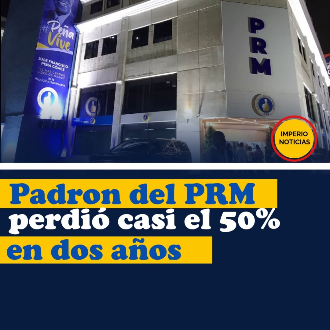 Arturo1620's tweet photo. Padrón del PRM perdió casi el 50 % de sus miembros en dos años. https://t.co/nsVmidLRzK