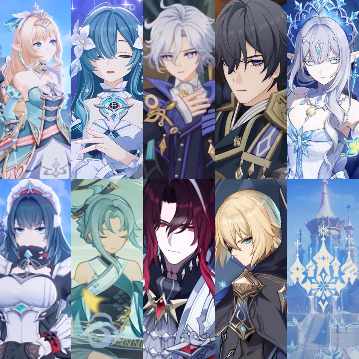 GenshinUniverse's tweet photo. Snezhnaya Roadmap (STC)

7.1 — Vesna (5★ Anemo) &amp; Vodyanitsa (5★ Hydro)
7.2 — Mitya (5★ Electro) &amp; Valeriy (4★ Electro)
7.3 — Tsaritsa (5★ Cryo) &amp; Danica (5★ Electro)
7.4 — Madame Ping
7.5 — Noy (5★ Dendro Support)
7.7–7.8 — Dainsleif

#GenshinImpact https://t.co/2QNiKYrACa