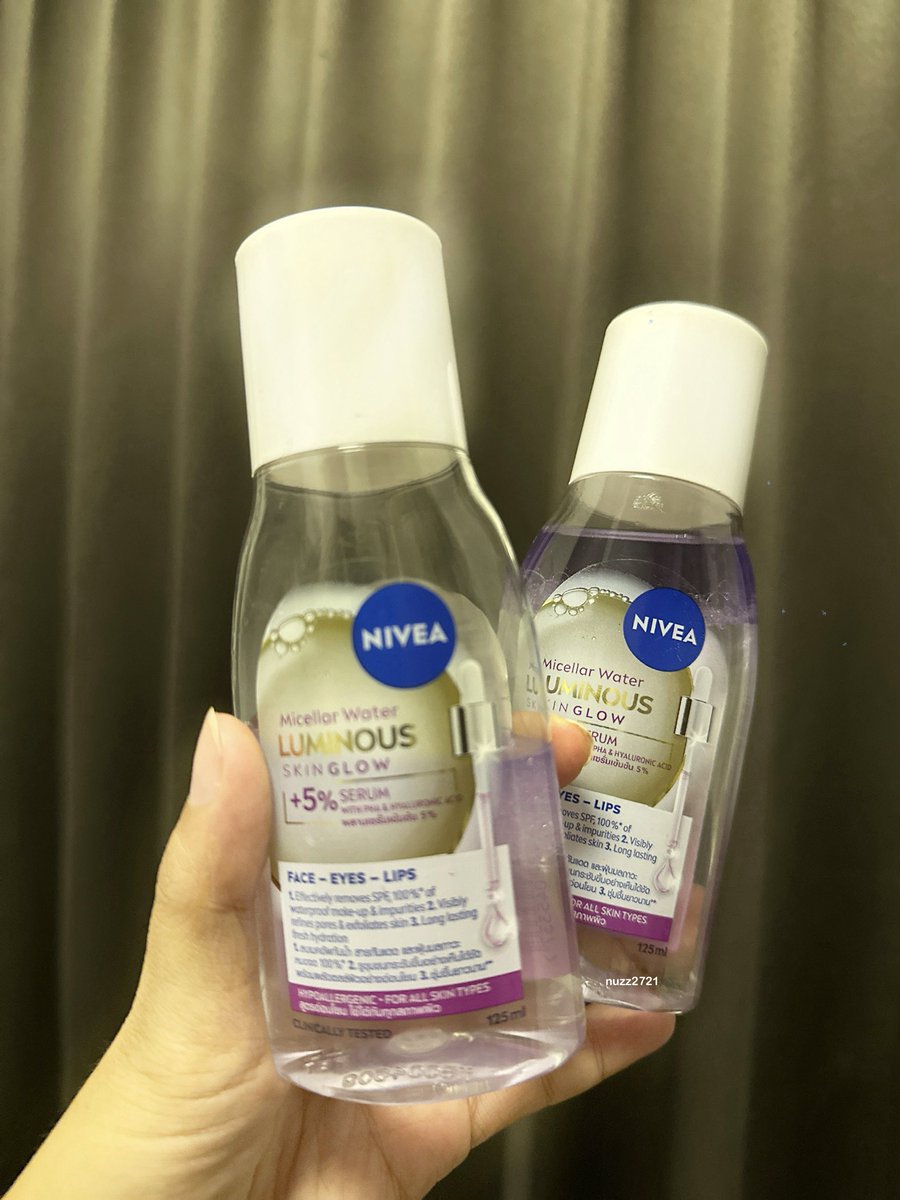 nuzz2721's tweet photo. @345kids ขอป้ายยาอีก 1 ไอเทมที่ใช้แล้วเองแล้วชอบ💟

NIVEA Luminous Skin Glow Micellar Water เช็ดเมคอัพสะอาด ไม่ต้องถูแรง หลังเช็ดผิวไม่แห้งตึง แถมมีเซรั่ม 5% ให้ผิวดูชุ่มชื้นและโกลว์ขึ้น

ช่วงนี้มีโปรด้วย คุ้มมาก ✨

🛒 พิกัด : https://t.co/JOhQ9AC7qy https://t.co/9uLAfdWau9