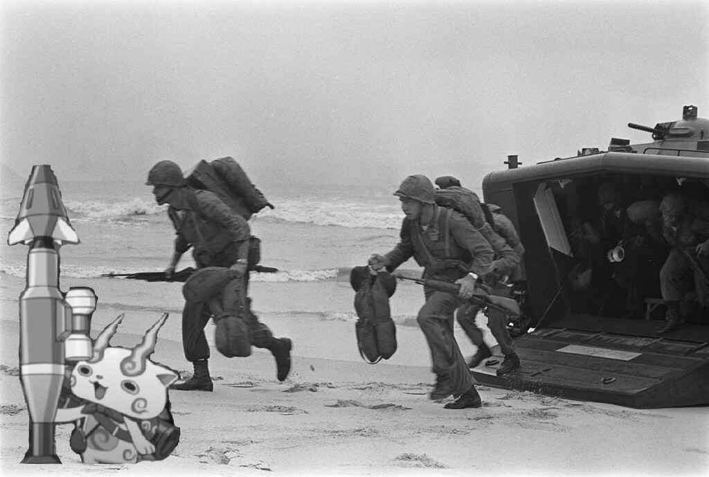 snasamok's tweet photo. Por cierto aclaración importante, si ven esta imagen que sepan que es generada por IA

Yo NO tuve nada que ver con el desembarco de las primeras tropas de infantería estadounidenses en Vietnam del Sur en ese lejano 8 de Marzo de 1965

#YokaiWatchDay https://t.co/D7DQkhI86n