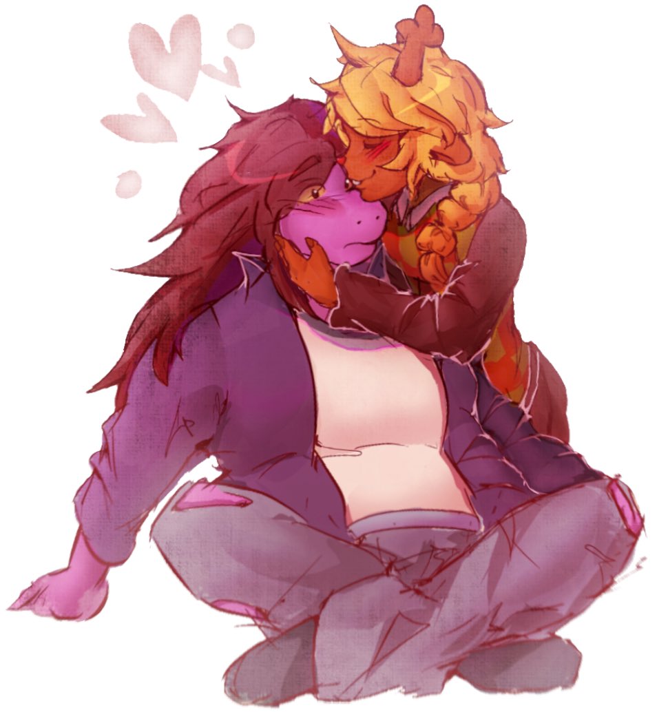 holidaygerl1225's tweet photo. forehead kisses #suselle #deltarune https://t.co/iBFnK6c61S