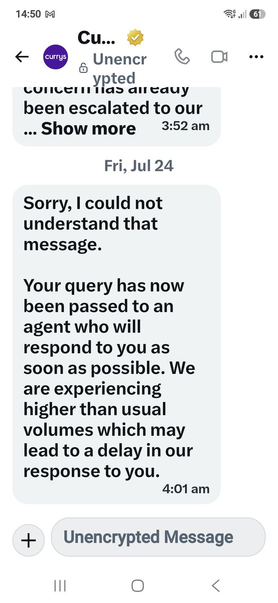 Hackneylee1981's tweet photo. @currys 24th of July a responce from you ive not had any further contact since https://t.co/6F10yLCiR6