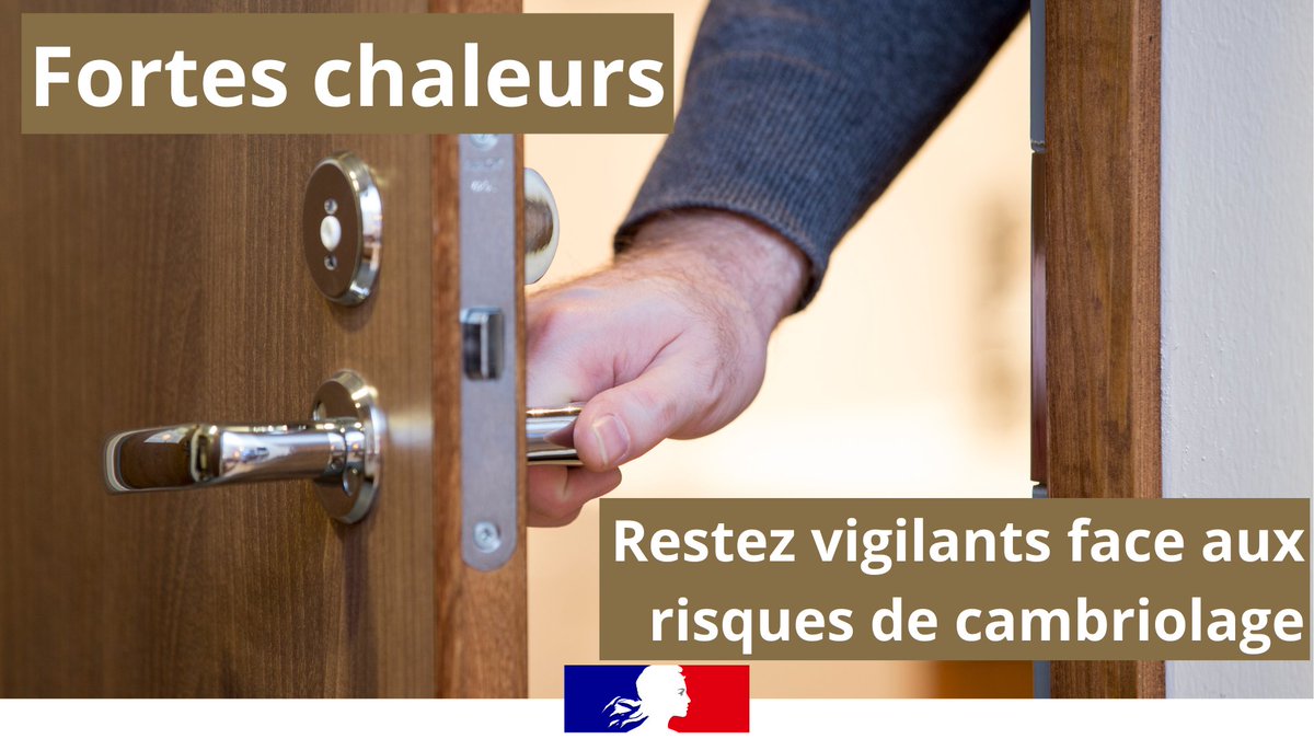 Image de Préfet du Haut-Rhin - ☀️ Fortes chaleurs : restez vigilants face aux risques de cambriolage
Avec les températures élevées