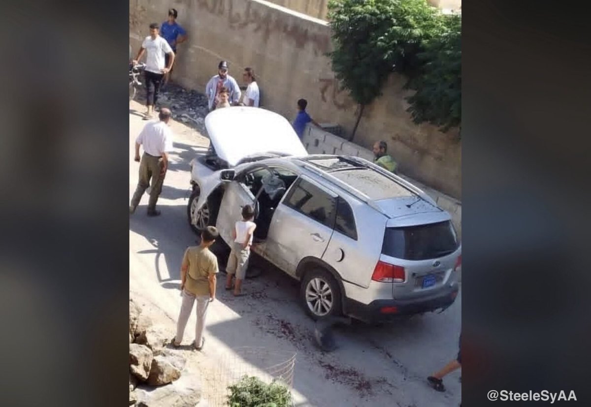 TracTerrorism's tweet photo. Suspected #IslamicState (IS) Improvised Explosive Device (#IED) Targets Vehicle of Ministry of Defense Commander in Namer [Namr/Namar], #Daraa Governorate, #Syria
Read more: https://t.co/uvEX1YHnra https://t.co/gVUJoc7nAJ