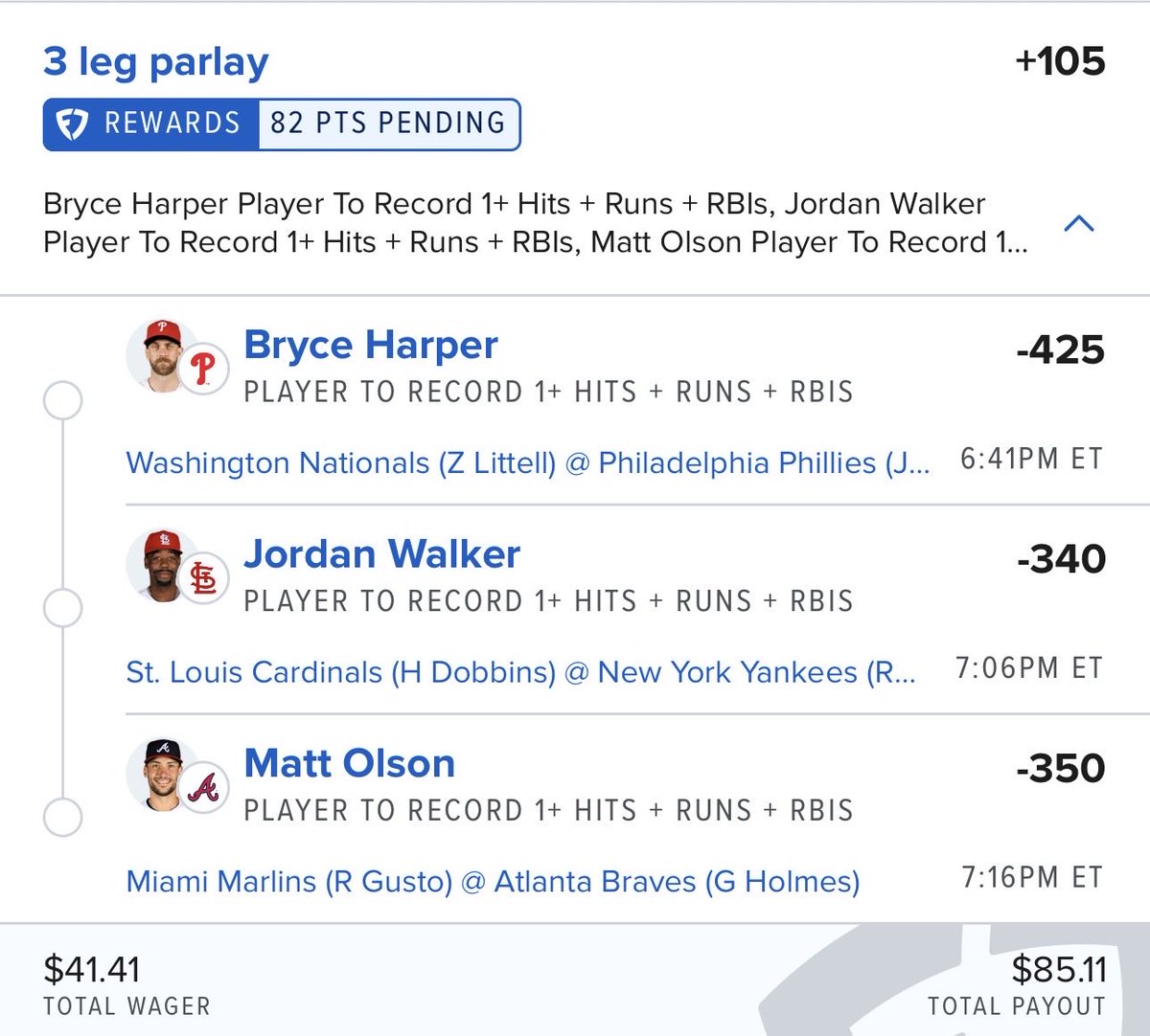 Zeus_Analytics's tweet photo. Let’s Keep Climbing 🧗 

$20 ➡️ $1,000 Ladder Day 2⚡️

Day 1: $20 to $40✅
Day 2: $40 to $80🔮
Day 3: $80 to $160
Day 4: $160 to $320
Day 5: $320 to $640
Day 6: $640 to $1,280

$41.41 to win $85.11 Day 2💰 https://t.co/dPUxazjtQ1