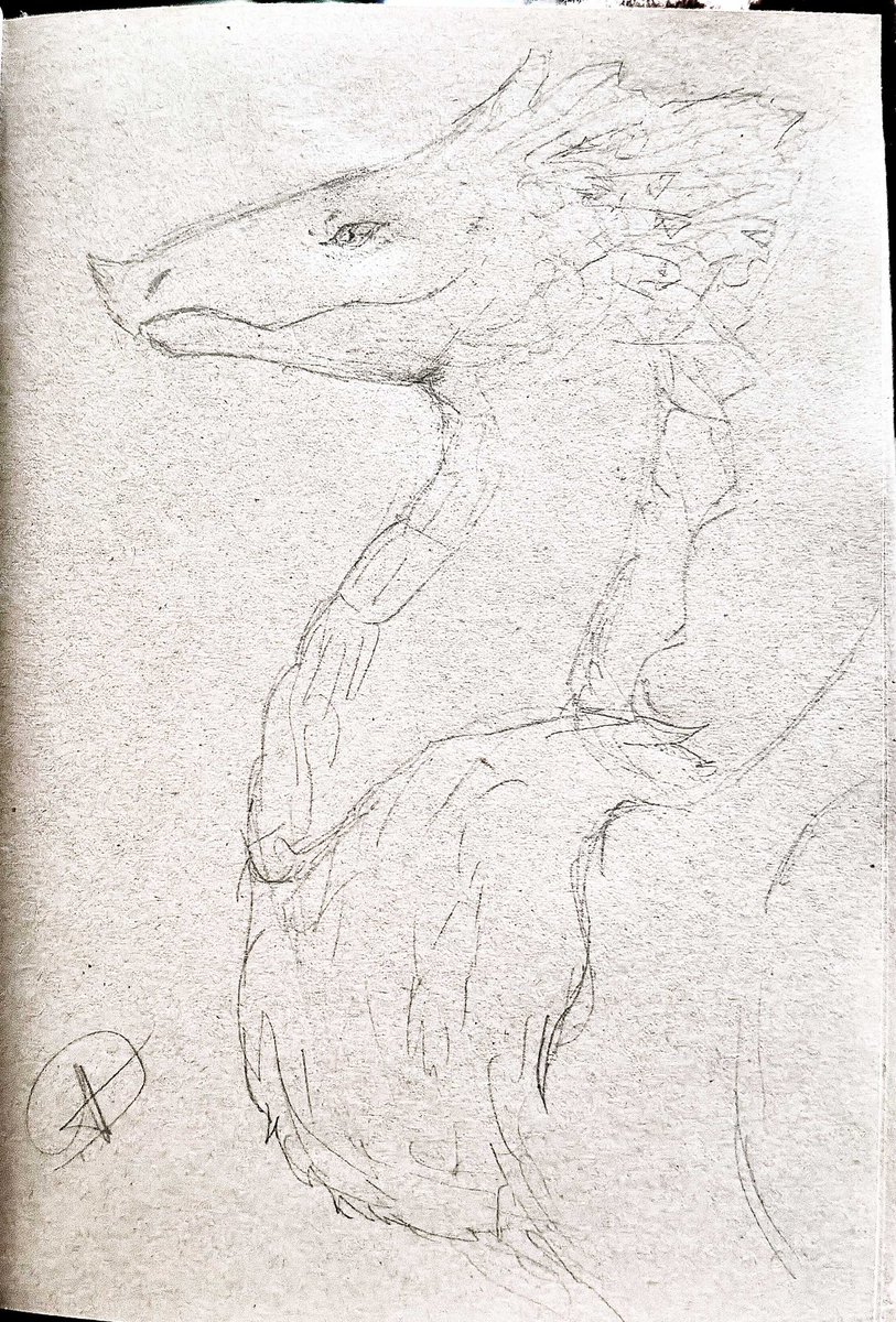 mjcs4nt0s's tweet photo. Saphyrrion 

An ancient dragon who lived long before the continents formed. He is known to have ice powers. 

He is the patron of my new Warlock character in D&amp;D. 

#dragon #traditionalart #DnD https://t.co/mpmu09ilW7