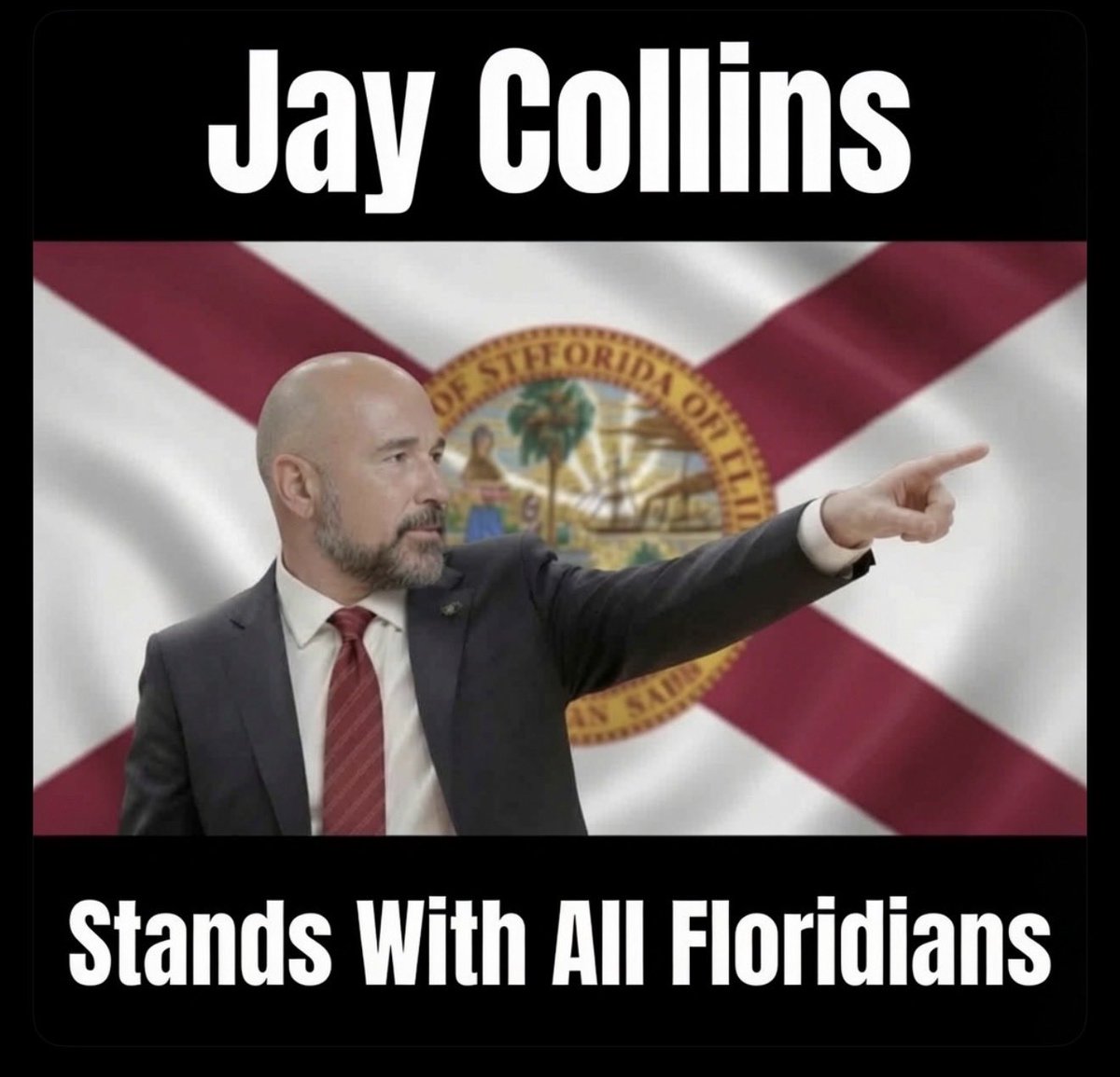 Justachirpin7's tweet photo. Join the fight. Tell everyone that Jay Collins puts people over politics. He’s the only candidate who fights for what’s right for Florida.  His grassroots campaign is surging. Come to an event and meet our next great Governor Jay Collins and and our next great First Lady, Layla🇺🇸🫡