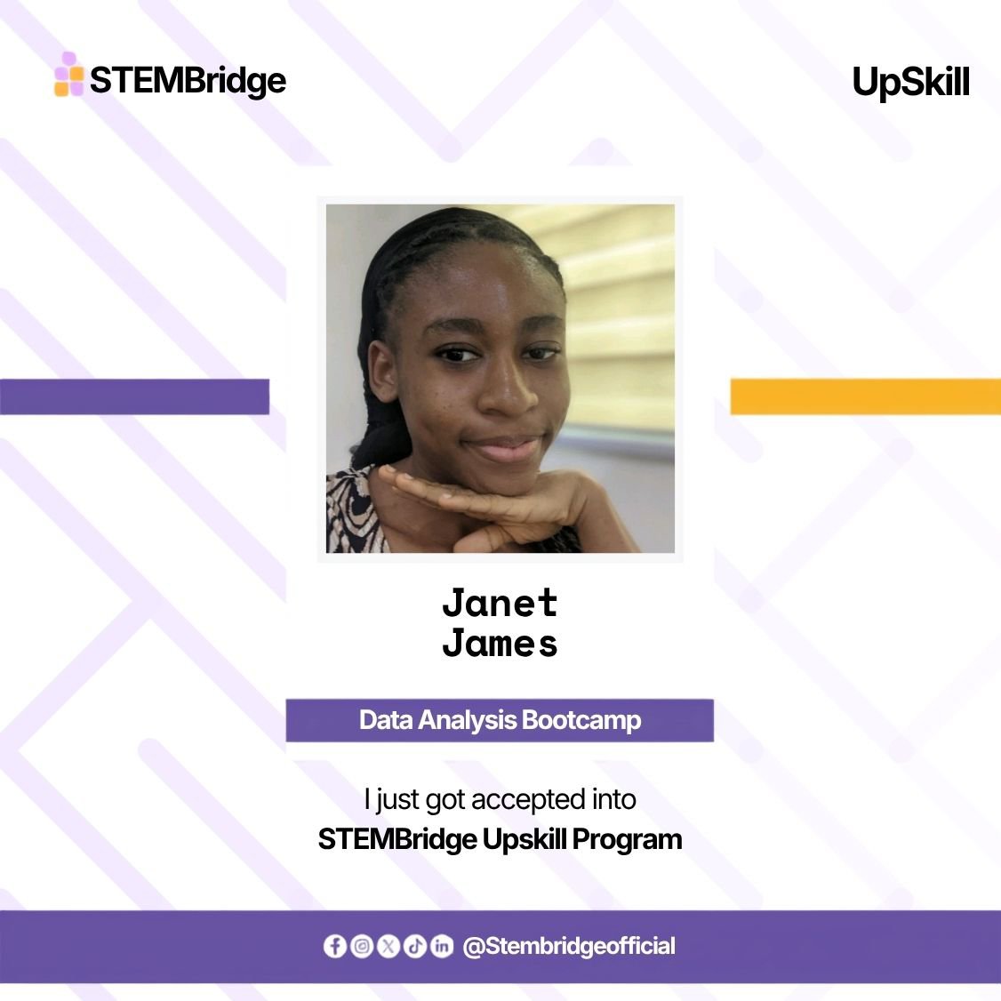 Nmesomachichi's tweet photo. So, I won a scholarship to study Data Analysis, and it's all thanks to STEMBridge Girls Empowerment Foundation.

I really can't wait to see how far this journey takes me. From learning the basics to building real projects, I know this scholarship is just the beginning.🤍 https://t.co/xYSSJvJJyV