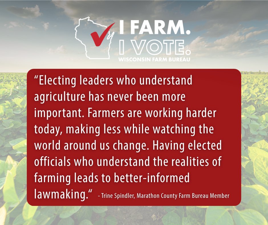 WIFarmBureau's tweet photo. The primary is one week from today!

Marathon County Farm Bureau member Trine Spindler shares why voting in a primary is just and important as voting in the general election. Know your options and make a plan to vote: https://t.co/XgIYsepK3G https://t.co/cKNbgSxaJn