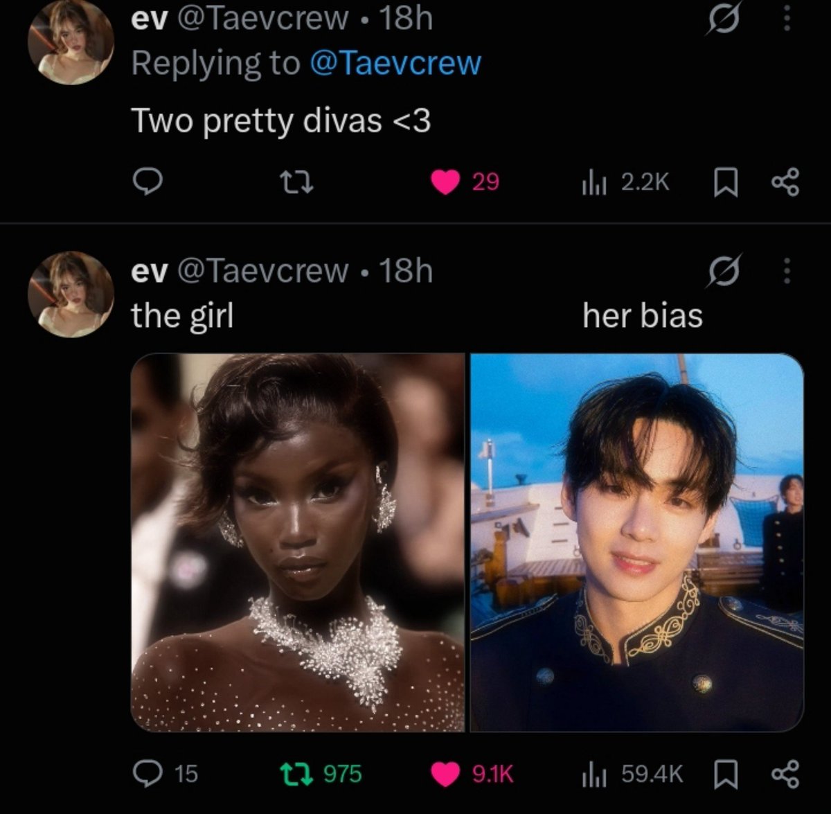 WHYN0TKTH's tweet photo. all kths do was praise taehyung and anok yai not a single kths said this. pjms are bunch of liars theyre making an excuse to talk about us at this very point 😵‍💫 https://t.co/yzVw1rh13e