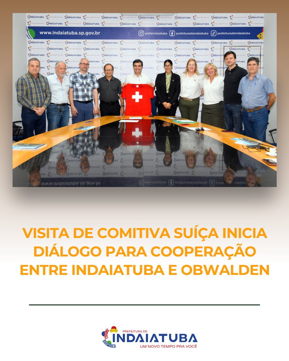 indaiatubapref's tweet photo. O prefeito Dr. Custódio Tavares recebeu uma delegação formada por representantes do Governo do Cantão de Obwalden, da Suíça, do Consulado Suíço no Brasil e da Colônia Helvetia.

Saiba mais: https://t.co/b7EBLNLqb5 https://t.co/7jgbc3AkYp