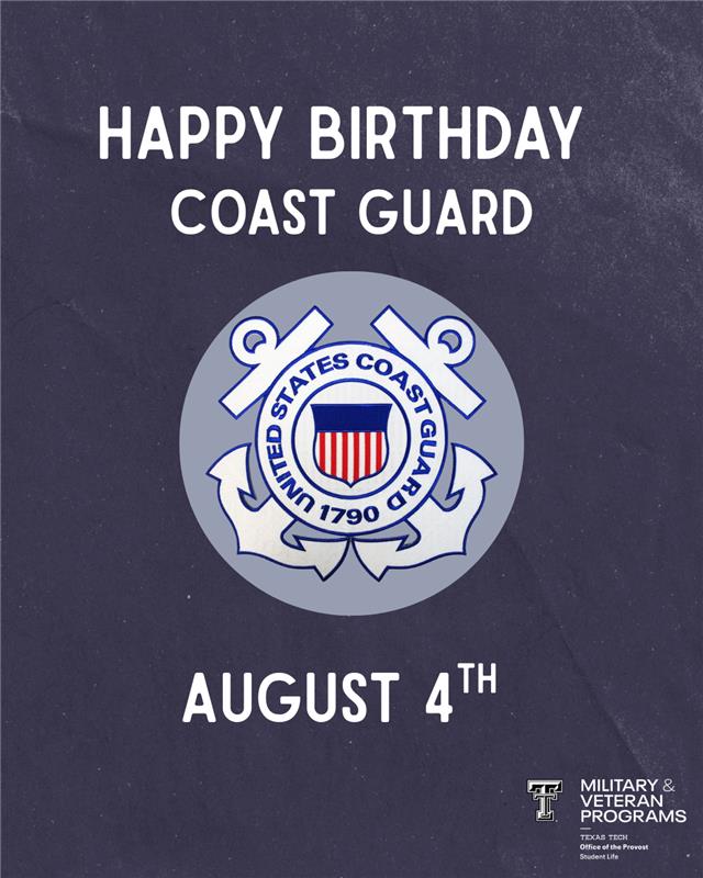 redcowboy13's tweet photo. Happy Birthday to the United States Coast Guard! Proud of the legacy of service, sacrifice, and dedication carried out every day #TTUMVP #CoastGuard #Military https://t.co/306DNT1GdA