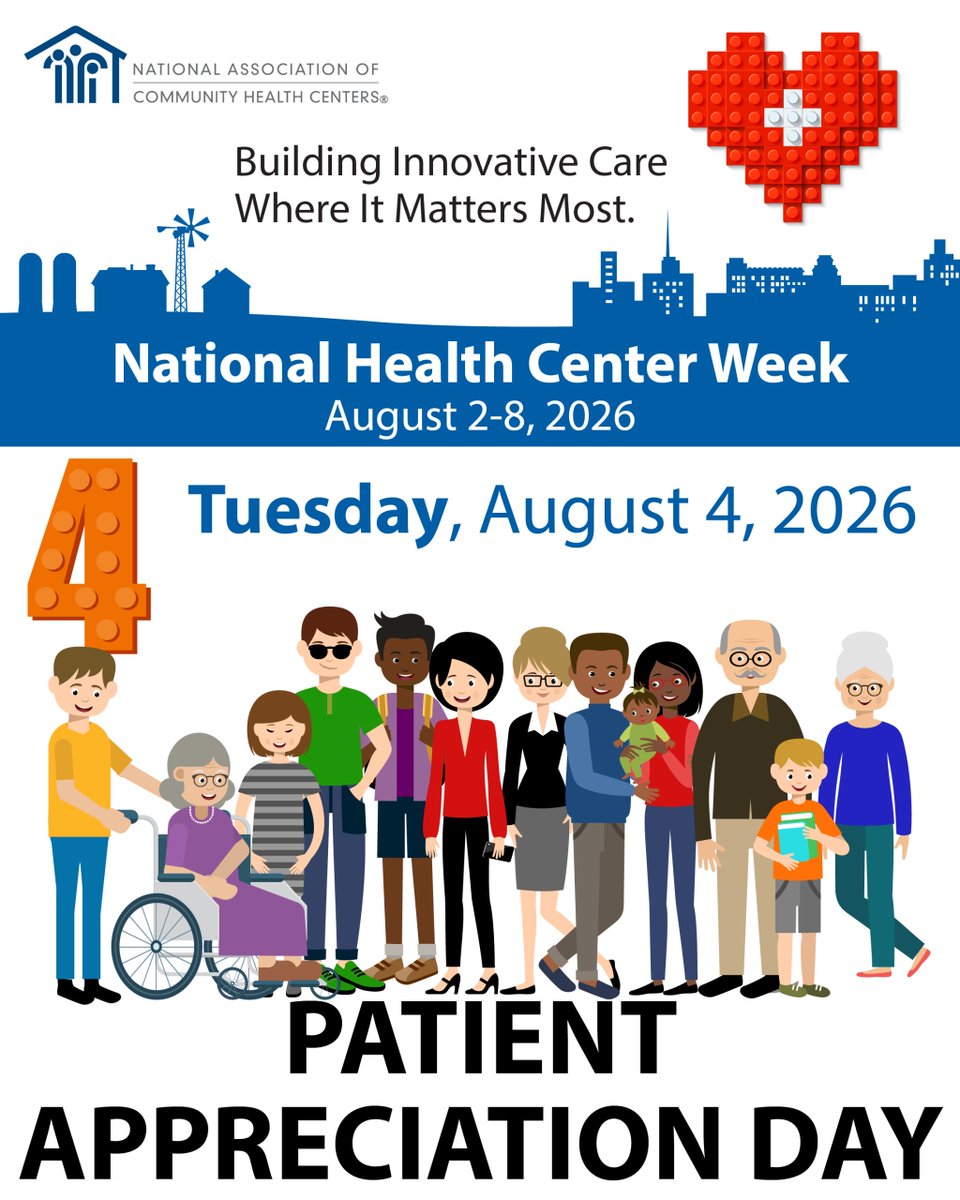 NTACHC's tweet photo. Patient Appreciation Day! 
YOU – our patients – are the heart of the community health center. We celebrate you for being a patient and for bringing your family and friends to NTACHC. Thank YOU! https://t.co/arUgPa3hsy