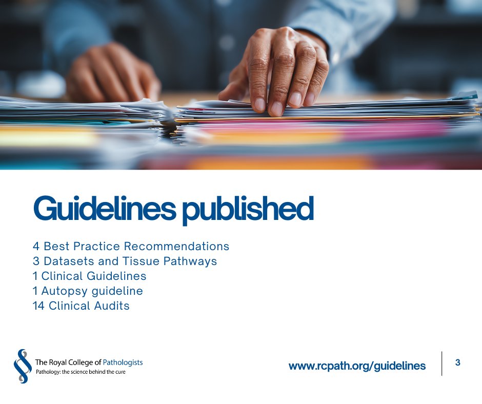 RCPath's tweet photo. The Professional Guidelines team has been busy updating pathology specialty guidelines and advancing patient safety priorities. Here’s a snapshot of our recent work. Thanks to College and committee members for their expertise and support.
 
#RCPathGuidelines #PatientSafety https://t.co/6iceFwvA5e