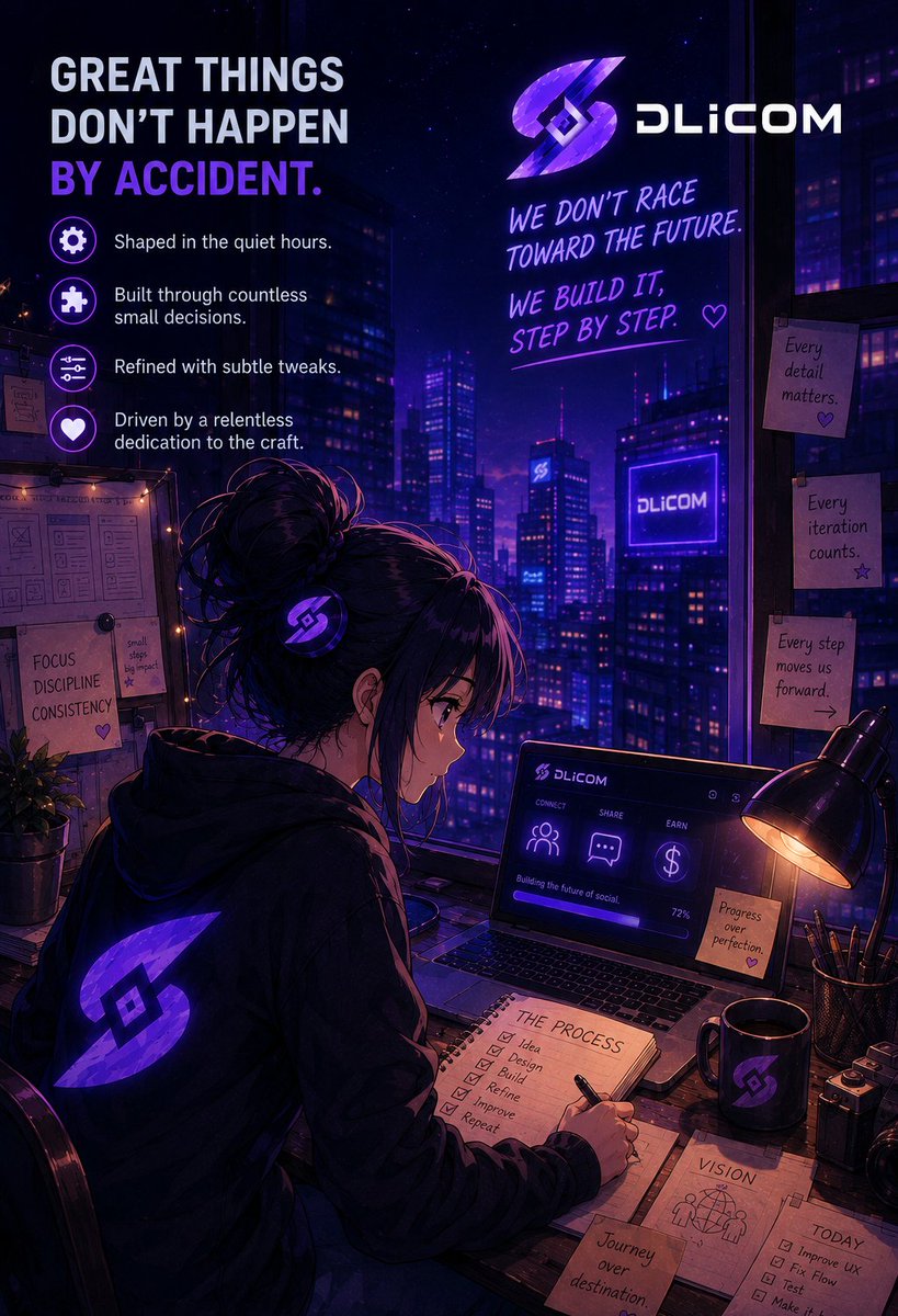 ninaAnna009's tweet photo. Great things aren't accidents.
They're built in the quiet hours - through small decisions, constant refinement, and dedication to the craft.โจ
That's why @DlicomApp stands out. It's not chasing the finish line - it's perfecting the journey. Every detail, every step.๐
#Dlicom https://t.co/NEBSBXhvo8