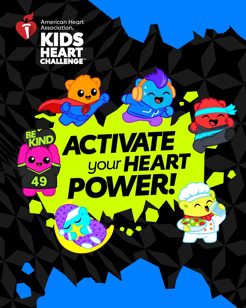 KidsHeartChall's tweet photo. Meet the Kids Heart Challenge characters for the 2026-27 school year: Indi, Tempo, Zoomie, Dreamer, Beacon and Berry! ❤️

Each character represents an important part of heart health and helps bring the mission of the American Heart Association to life.

Stay tuned to learn more! https://t.co/8sLH8sLAwg