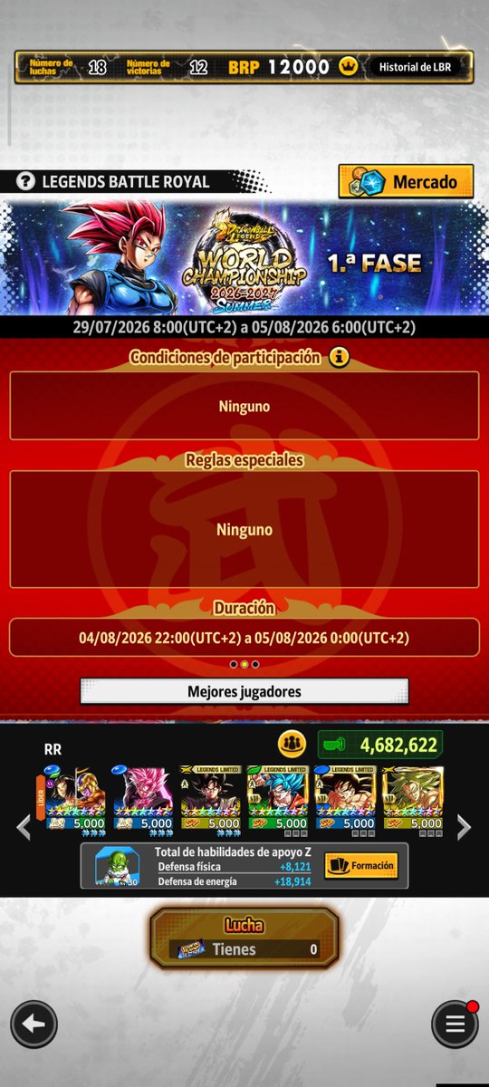 legends_marc's tweet photo. 12/18 en el World Championship

Es una vergüenza la de lag que hay, sobre todo intencionado.. desconexiones por autowin, espero y deseo que esto sea un forma también de limpiar...

Espero pasar a la fase 2 con este resultado sin repesca
#DBLegends #DragonBall https://t.co/VqtnDJk4VT