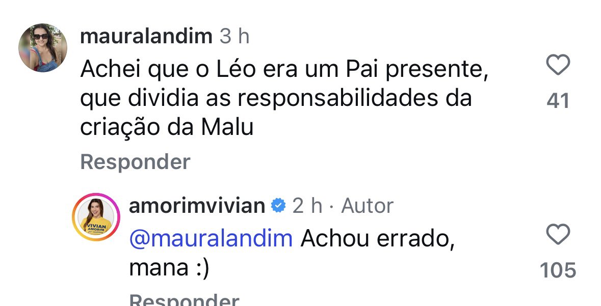 narinsns's tweet photo. A Vívian Amorim postou um vídeo parte da sua campanha política sobre mãe solo, e alfinetou com gosto o ex, pai da sua filha, dizendo que ela é responsável por tudo e não tem ajuda de NINGUÉM, nos comentários ela relatou que o pai só visita 1x no mês, elas moram em Manaus e ele em SP, ao ser questionada por uma seguidora que falou q achava que o pai era presente e dividia as responsabilidades, ela respondeu dizendo que a seguidora “achou errado”