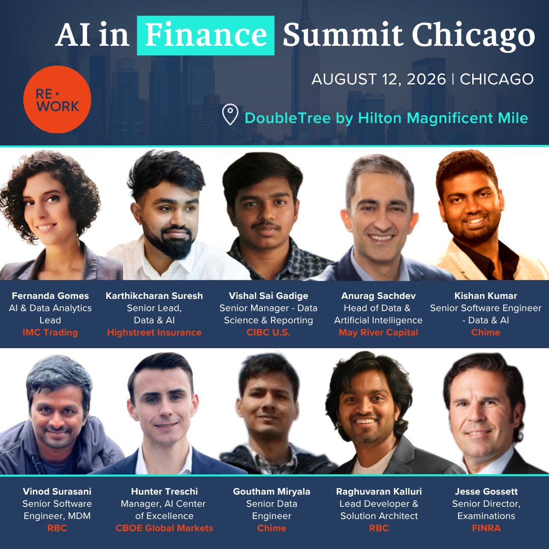 teamrework's tweet photo. Next week, some of the brightest minds in AI, data, and financial services will come together in Chicago for the 𝐀𝐈 𝐢𝐧 𝐅𝐢𝐧𝐚𝐧𝐜𝐞 𝐒𝐮𝐦𝐦𝐢𝐭.

𝐓𝐡𝐞𝐫𝐞'𝐬 𝐬𝐭𝐢𝐥𝐥 𝐭𝐢𝐦𝐞 𝐭𝐨 𝐬𝐞𝐜𝐮𝐫𝐞 𝐲𝐨𝐮𝐫 𝐩𝐥𝐚𝐜𝐞: https://t.co/sGT6QTvTiY

#reworkAI https://t.co/LkNlDLstBo