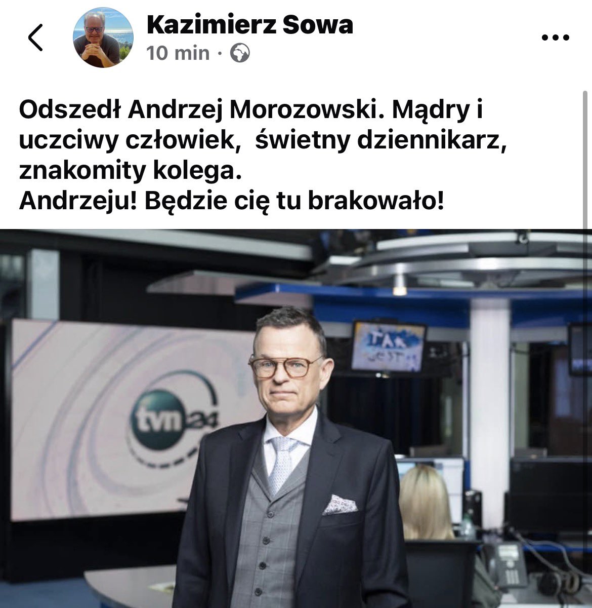 SchwertnerPL's tweet photo. PAN DZIENNIKARZ. Cholernie smutna wiadomość. https://t.co/5R6kLk5Ros