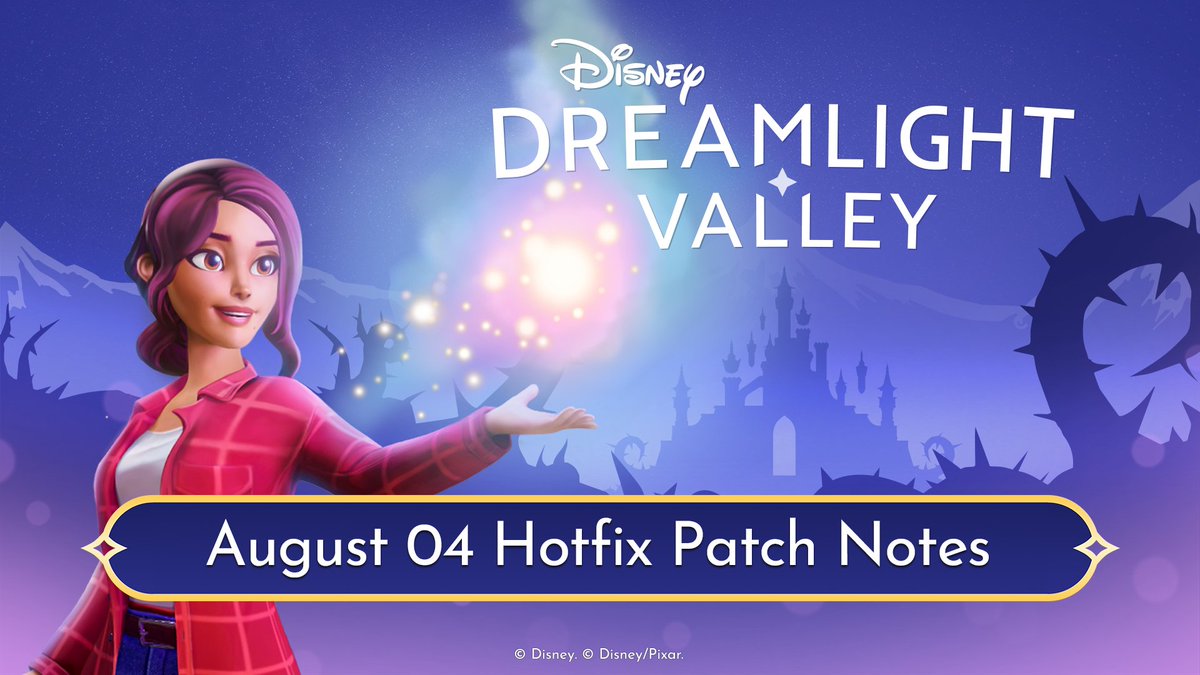 DisneyDLV's tweet photo. Hey Valley Villagers!

We're deploying a hotfix addressing several top bugs and issues. Please note that these fixes will be rolled out gradually across different platforms.

The Switch and Switch 2 versions of the hotfix will take additional time to release. Cross-progression on Switch will be unavailable until the Switch version of hotfix is released.

Check out the patch notes for the full list of fixes ⤵️
https://t.co/cjAjj9kHeo