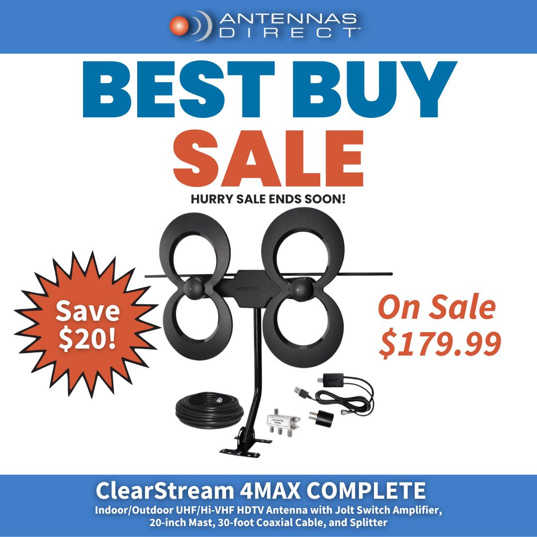 Antennasdirect's tweet photo. Grab our ClearStream 4MAX Complete TV Antenna this week at @BestBuy for $20 off. HURRY this deal won't last long!

SHOP NOW: https://t.co/fct5esSwL1 https://t.co/ZPXIHjtkp2