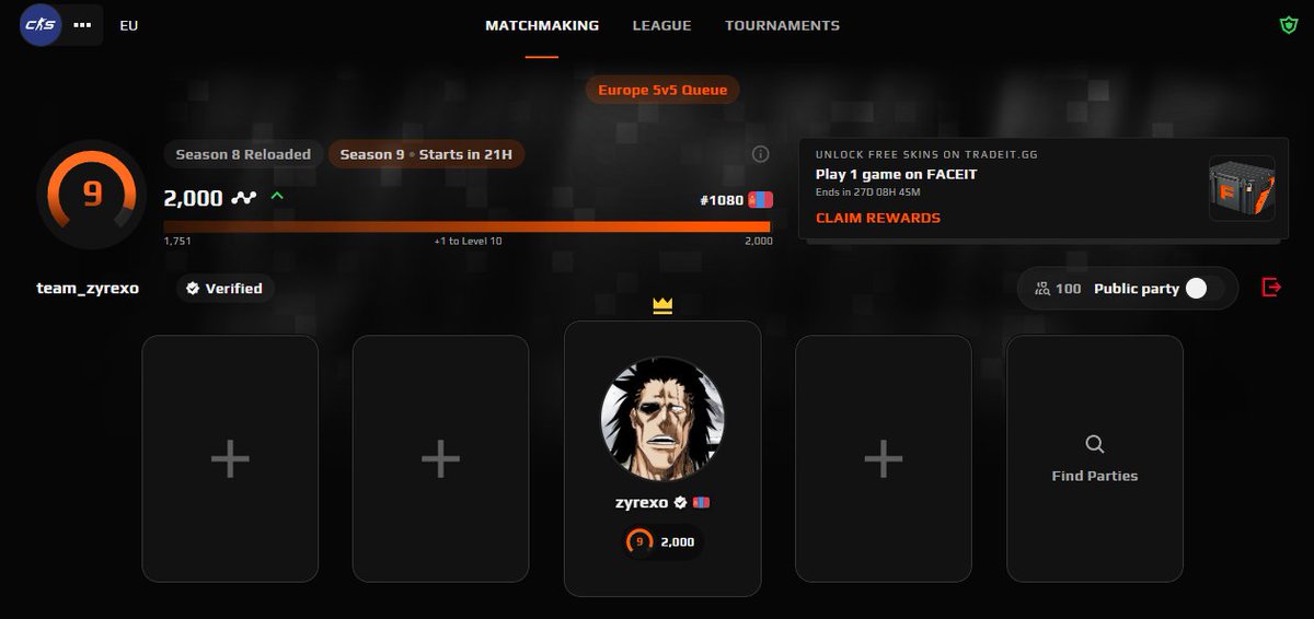 GajetGod's tweet photo. @FACEIT_Darwin can i get 1 elo pretty please https://t.co/0epqMP0WQo