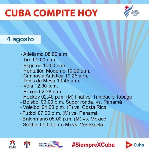 cubadebatecu's tweet photo. 📅¿ En cuáles deportes Cuba compite hoy?
https://t.co/4cuDULMdyd https://t.co/bviEnPfzlT