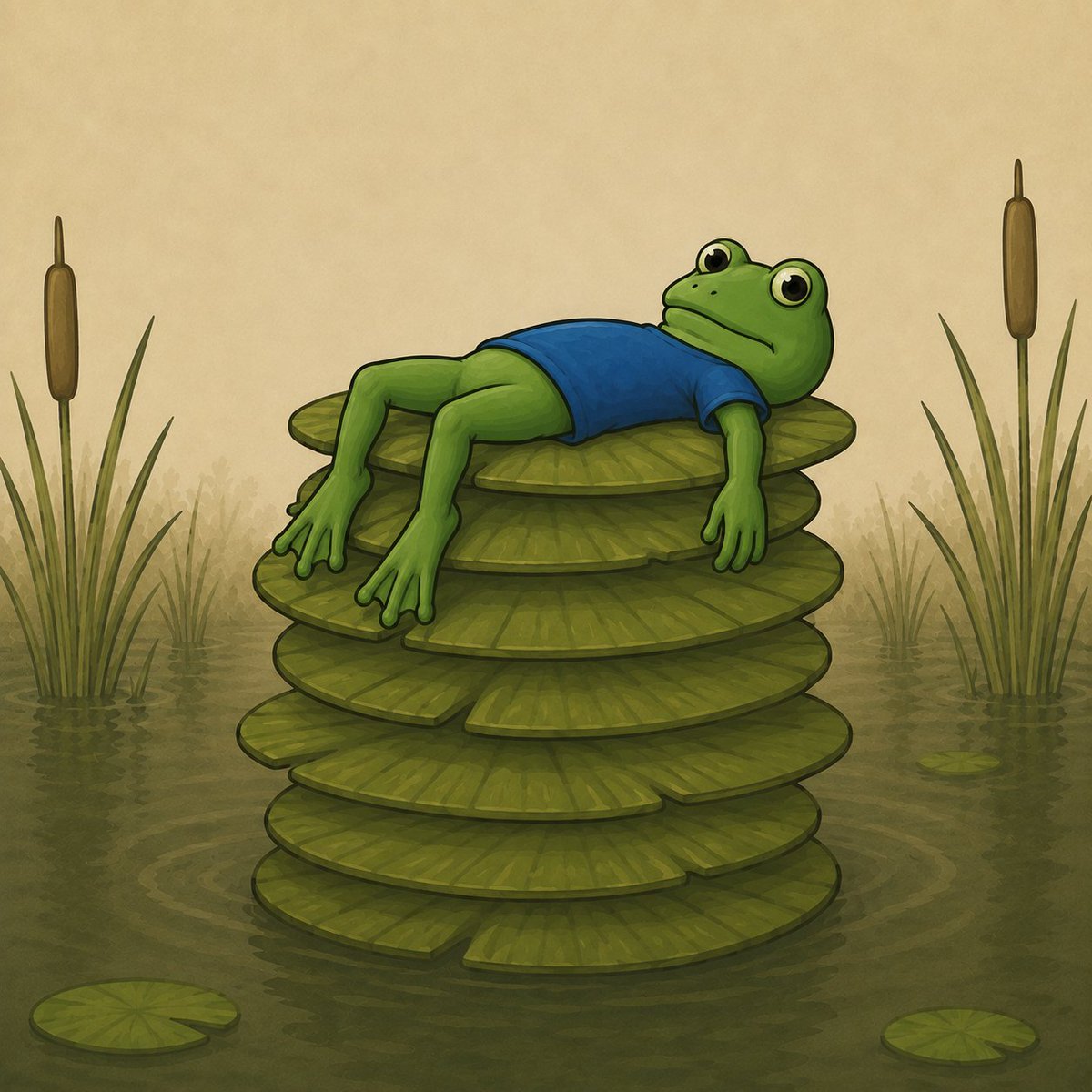 KCUFATAW's tweet photo. They say the "floor" has been broken.

First floor - community. Second - memes. Third - belief in the swamp. 

Frogeconomy: the deeper the dip, the thicker the stack. Croaking from the bottom, flat on our backs.

The Swamp Cult doesn't sink..it builds layers ☘️

$FROGE 🐸 https://t.co/udL2B5R5SX