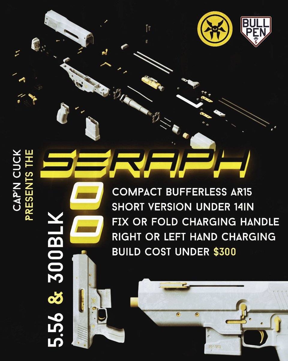 PrintsandtheRev's tweet photo. NEW RELEASE ANNOUNCEMENT!

Checkout The Seraph! A DIY friendly bufferless pistol by @Capn_Cuck ! https://t.co/8MYMya3MJu